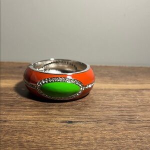 Vibrant Orange and Green Bracelet